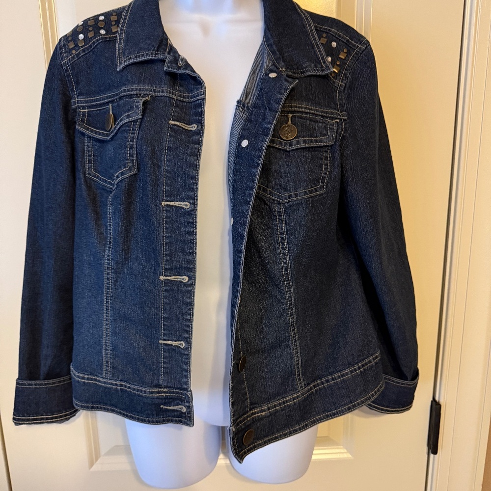 Baccini Denim Jacket size Large - Picture 1 of 9